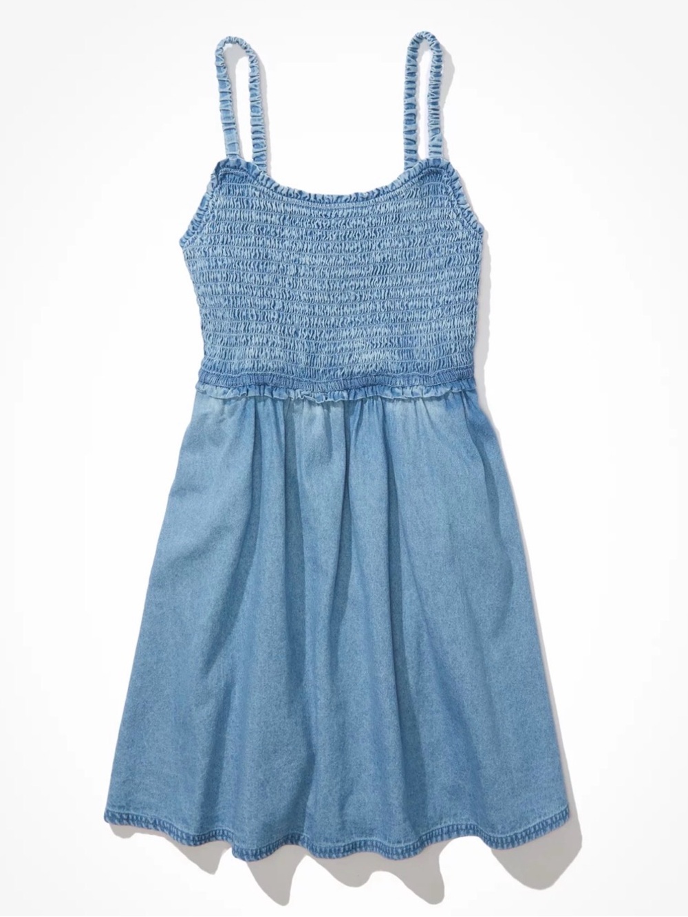 American Eagle Cotton Mini Dress with Smocked Bodice